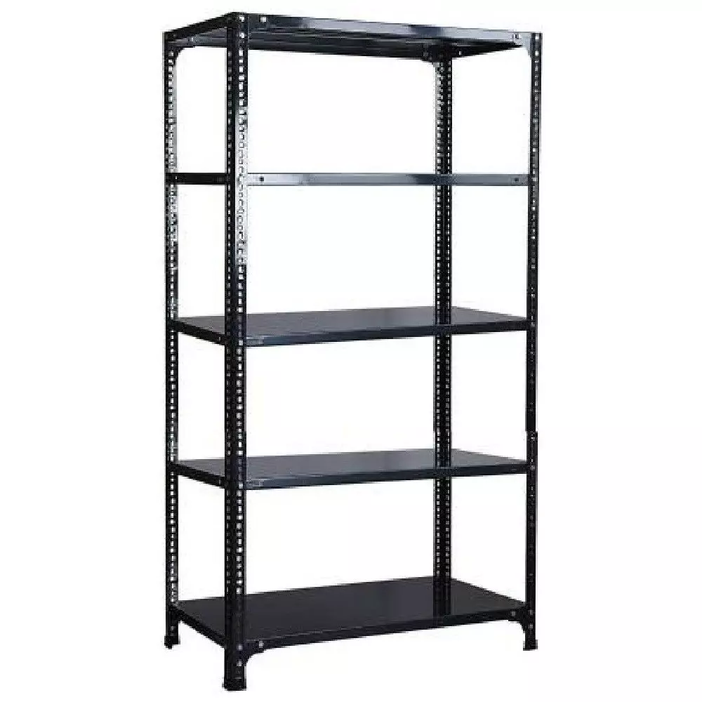 Spacious Shoe Rack Black 5 Shelves 12x36x98 inch Size