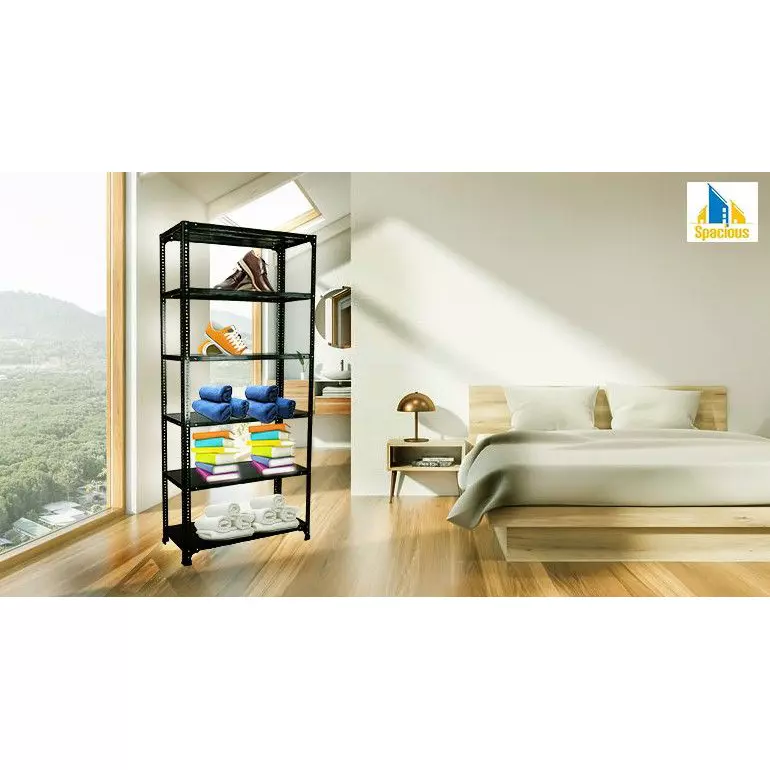 spacious-shoe-rack-black-5-shelves-12x36x98-inch-size