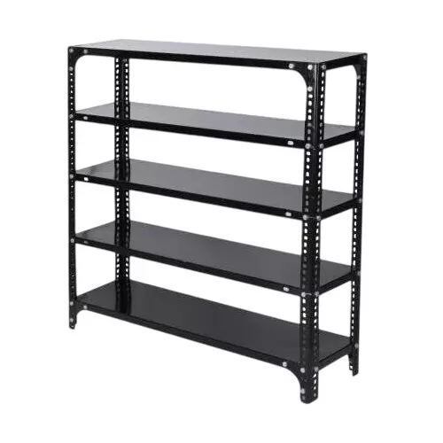 Spacious Luggage Rack Black 5 Shelves 9x36x36 inch Size