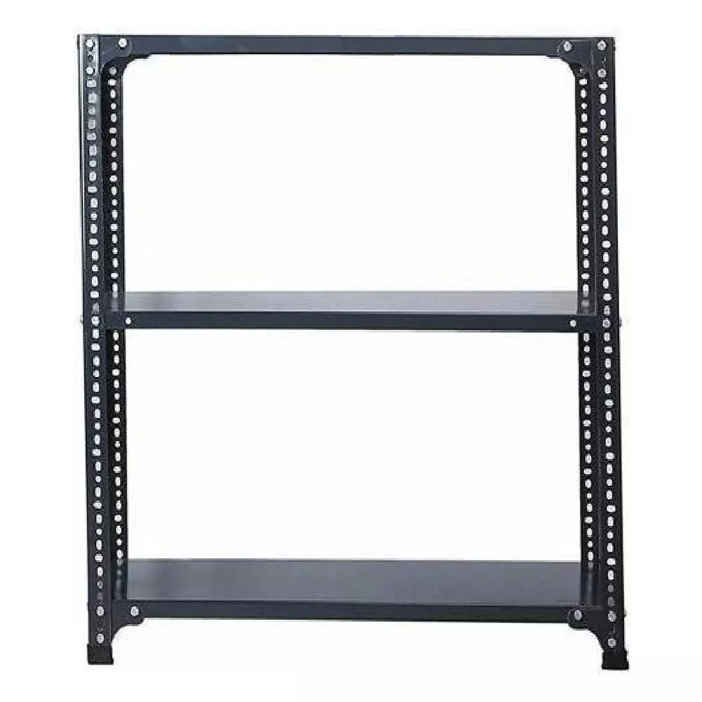 Spacious Luggage Rack Grey 3 Shelves 24x36x60 inch Size