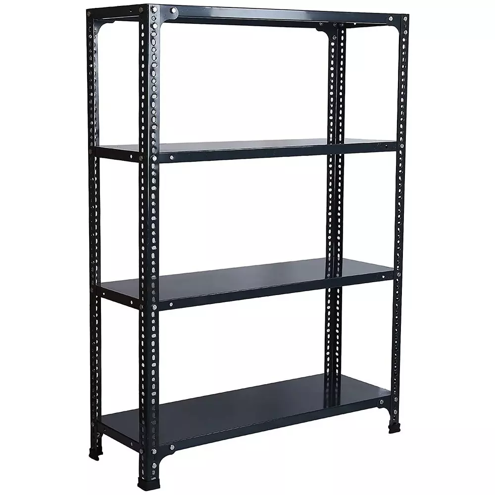 Spacious Luggage Rack Grey 4 Shelves 12x24x72 inch Size
