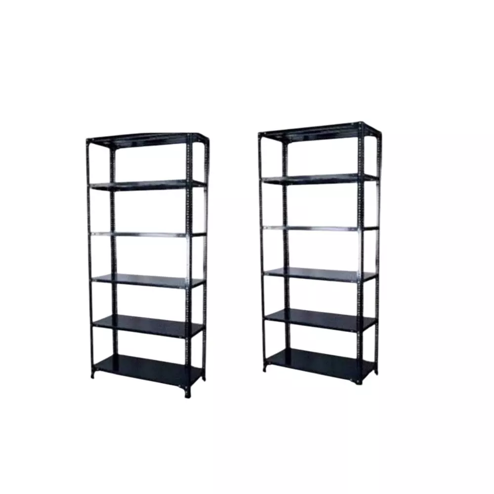 Spacious Luggage Rack Grey 6 Shelves 18x36x78 inch Size (Pack of 2)