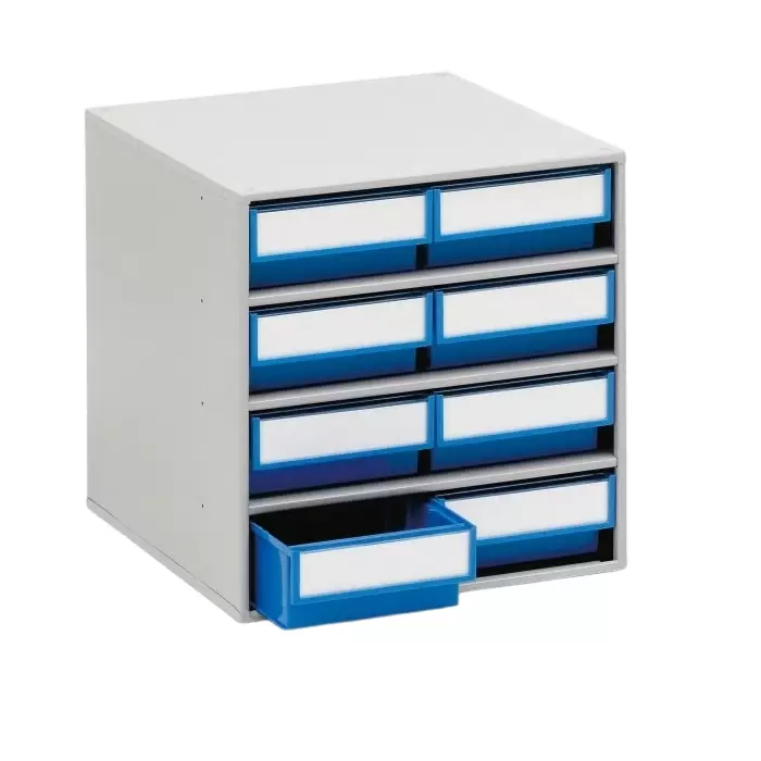 Treston 8 Drawer Storage Unit Plastic 395 x400 x300 mm Blue, 0840-6