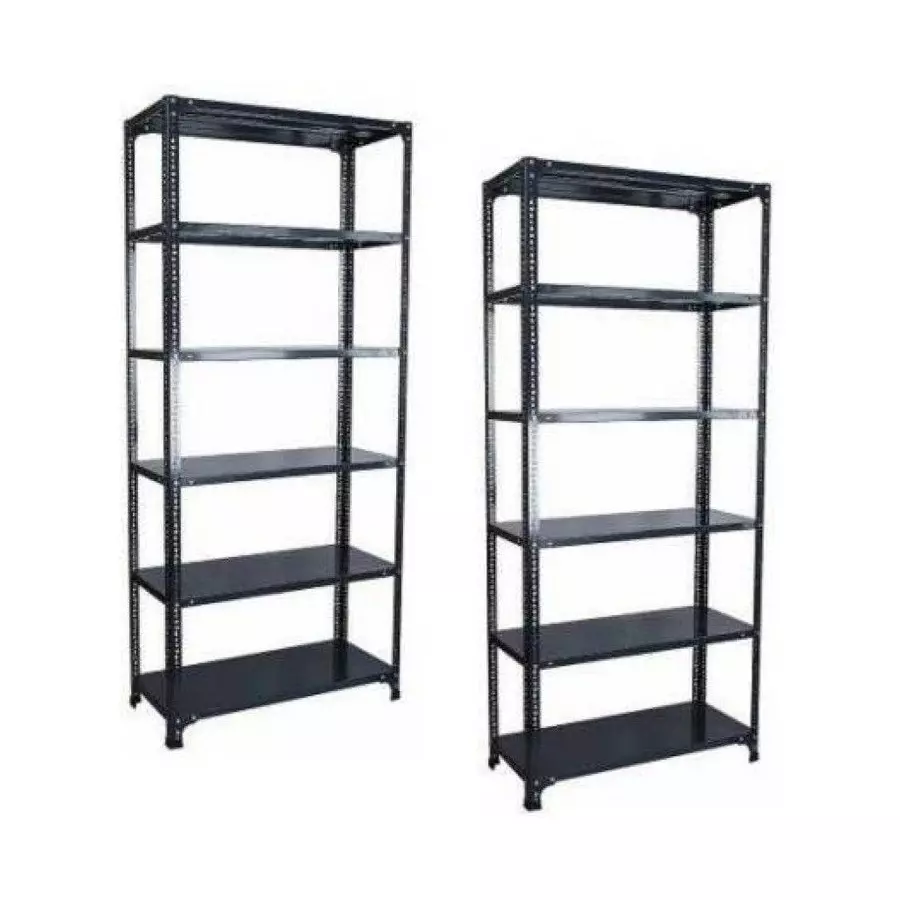 Spacious Metal Kitchen Cabinet Grey 6 Shelves 12x36x72 inch Size (Pack of 2)