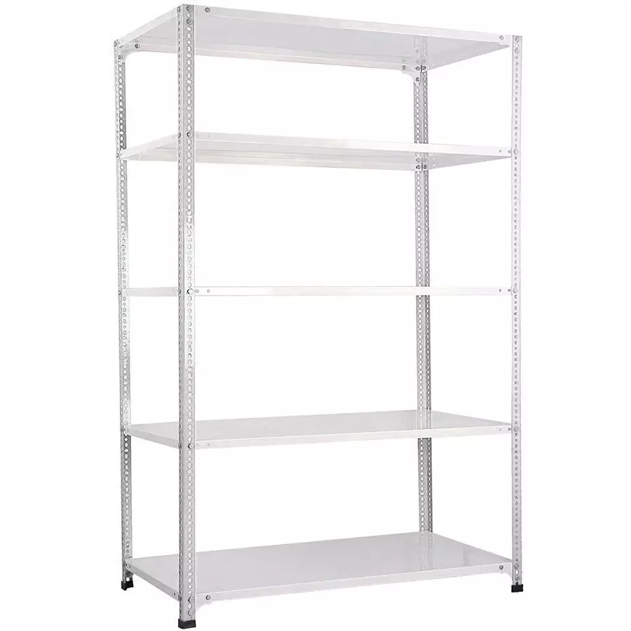 Spacious Metal Kitchen Cabinet White 5 Shelves 12X36X60 inch Size