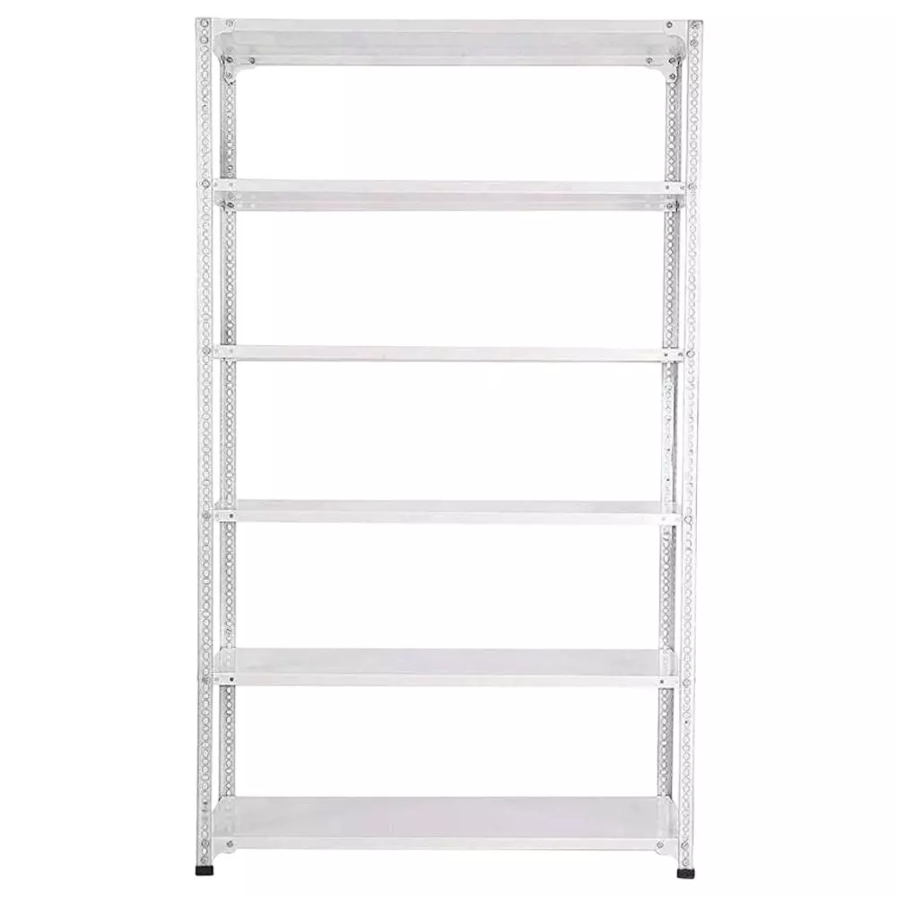 Spacious Metal Kitchen Cabinet White 6 Shelves 12X24X59 inch Size
