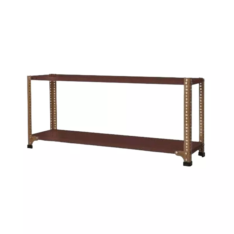 Spacious Luggage Rack Iron Dark Chocolate 2 Shelves 15x36x37 inch Size