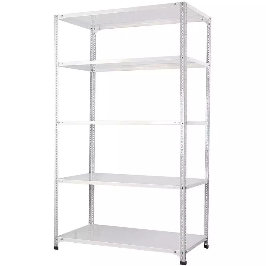 Spacious Luggage Rack White Color 5 Shelves 15x36x60 inch Size