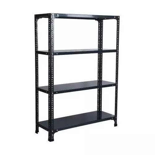 Spacious Luggage Rack Iron Grey Color 4 Shelves 15x33x35 inch Size