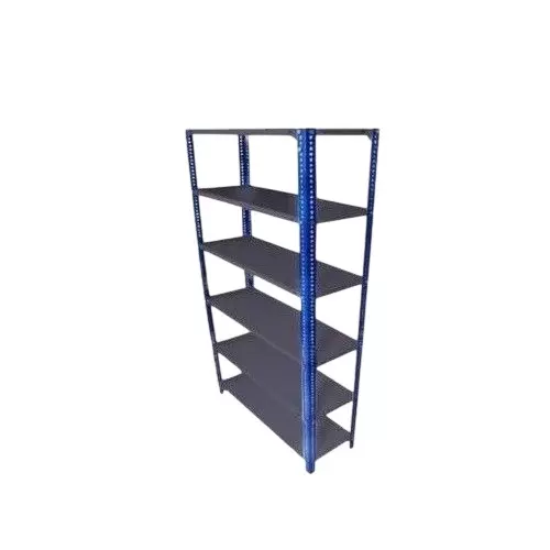 Spacious Luggage Rack Iron Blue and Grey Color 6 Shelves 12x36x48 inch Size