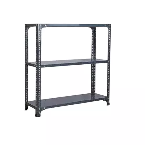 Spacious Luggage Rack Iron Grey Color 3 Shelves 18x36x59 inch Size