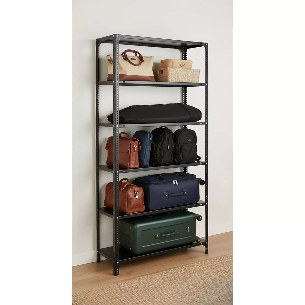 spacious-luggage-rack-grey-6-shelves-72x36x12-inch-size