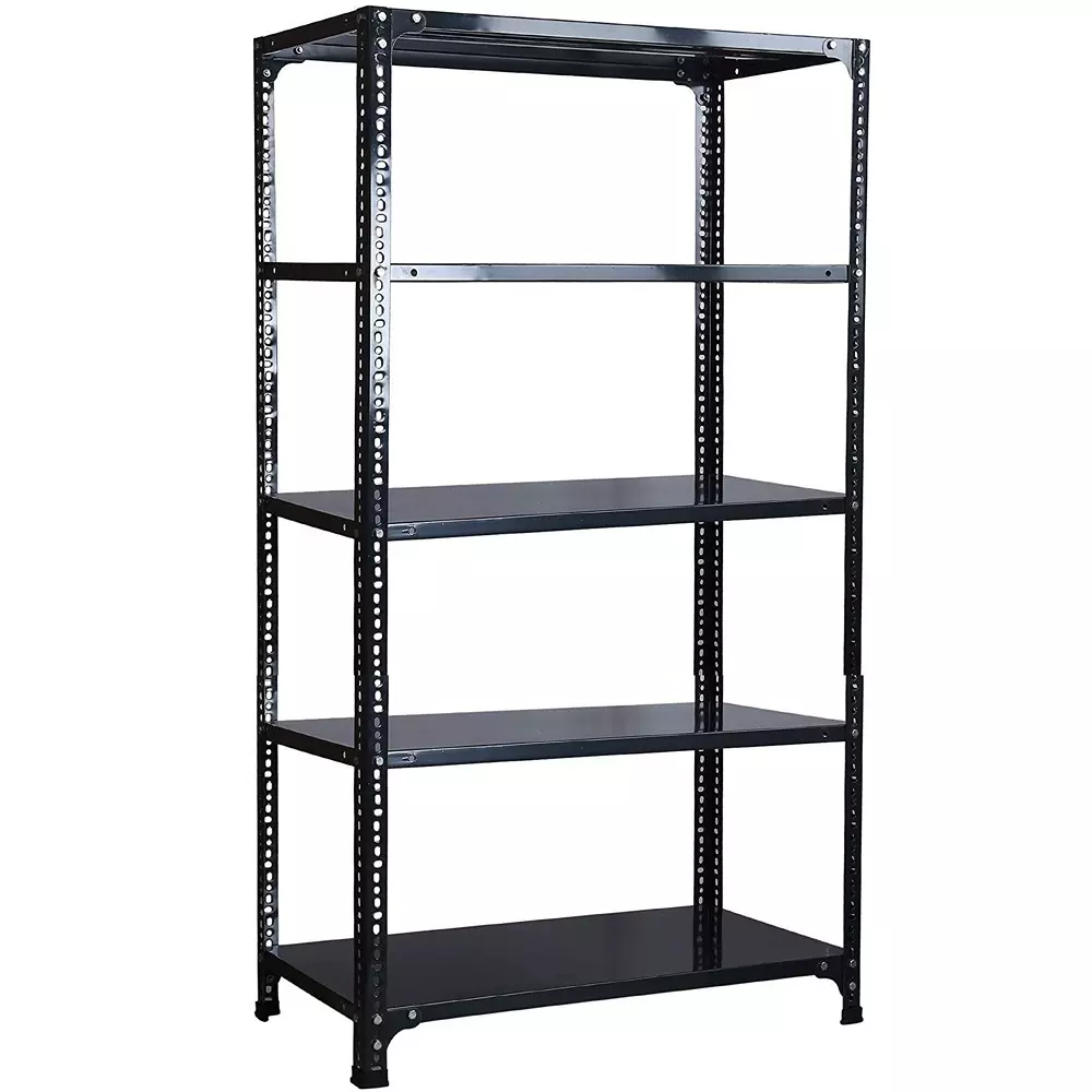 Spacious Luggage Rack Black 5 Shelves 12x36x87 inch Size