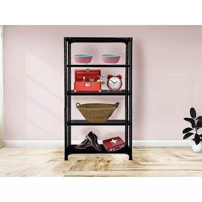 spacious-luggage-rack-black-5-shelves-12x36x87-inch-size