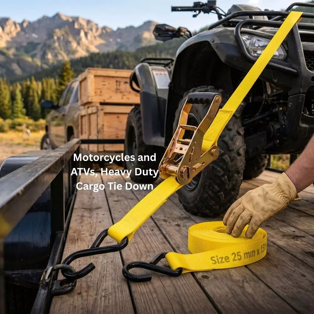 trion-products-trion-products-ratchet-straps-with-s-hooks-for-securing-motorcycles-atvs-trailer-cargo-yellow-color-length-15-ft-457-m-1500-kg-load-capacity