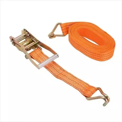 UTC 2 Piece Cargo Loading Belt Set Orange Color Polyester Body 5 Ton Load Capacity and 10 m Length