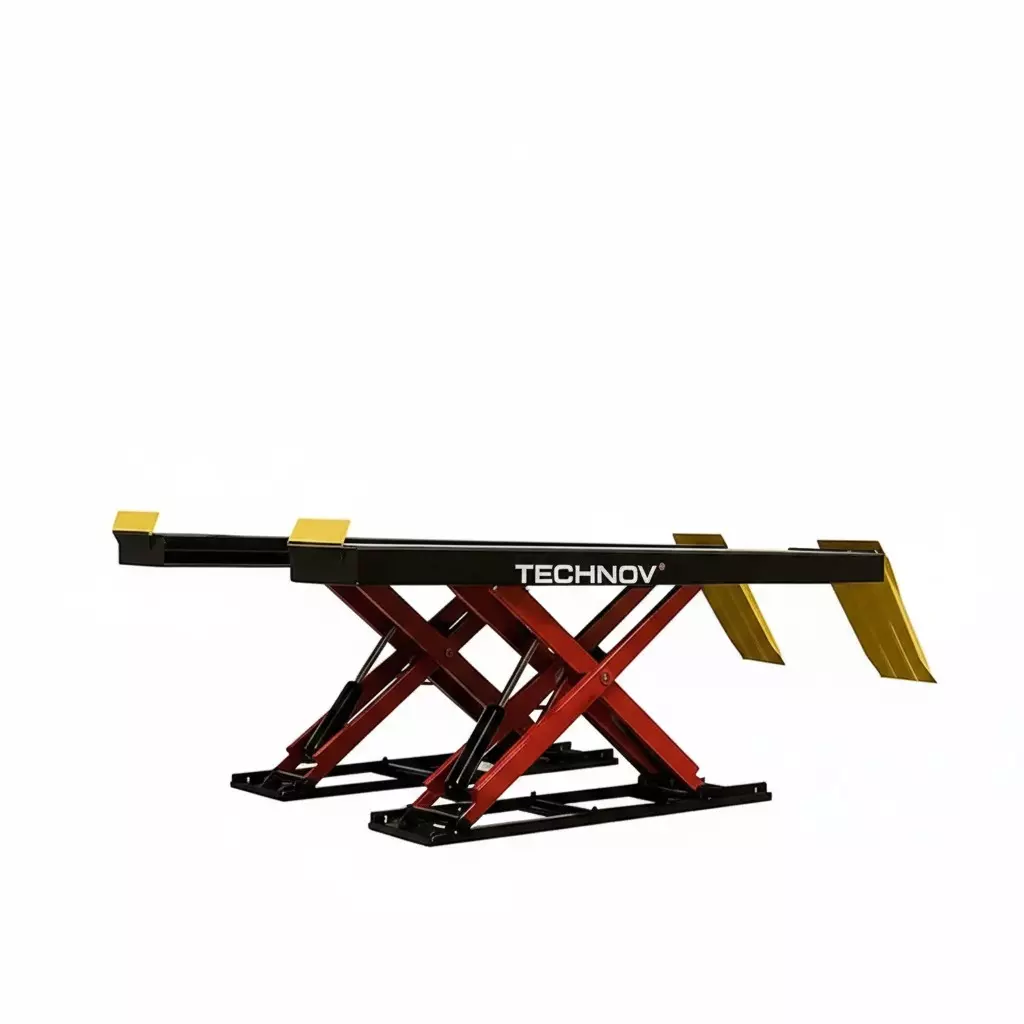 TechnoV Alignment Scissor Lift 4000 Kg (4.0 Ton) Capacity Electro Hydraulic 2.2 kW Power Three Phase, TSASL02