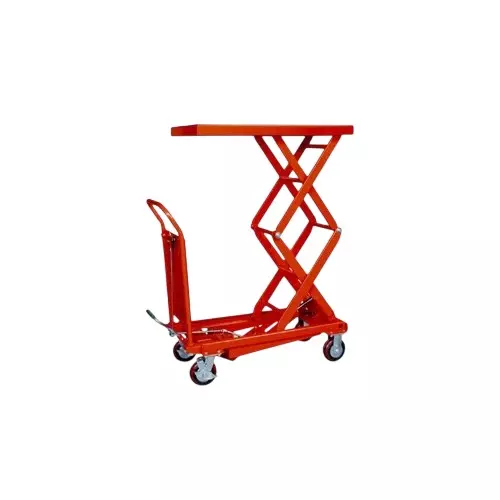 Excmach Scissor Table 1.5 m Lifting Height 500 Kg Load Capacity 1100x550 mm Stainless Steel Hand Operated for Material Handling