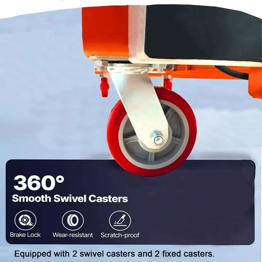 Voltz Hydraulic Lift Trolley with 1 Ton Load Capacity and 1700 mm Lifting Height in Powder Coated Finish