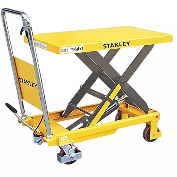 STANLEY 300 Kg Scissor Lift Table Trolley with Foot Pedal Quick Lift and 340-900 mm Table Height, SXWTI-CTABL-X300