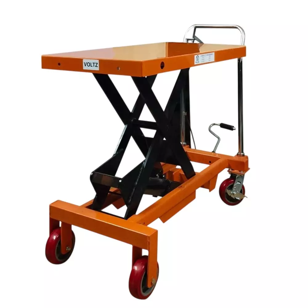 Voltz Hydraulic Lift Trolley with 1 Ton Load Capacity and 900 mm Lifting Height in Powder Coated Finish