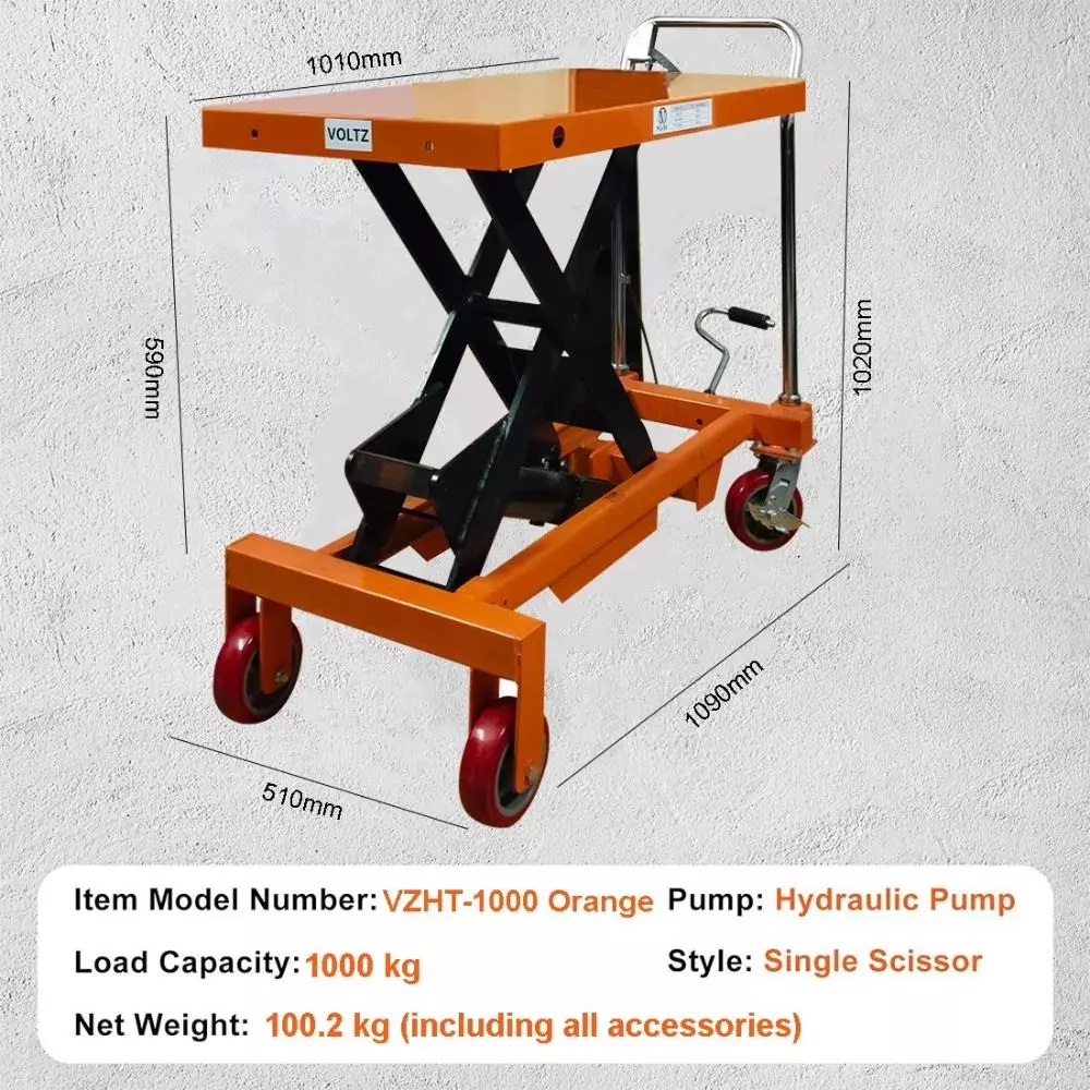 voltz-hydraulic-lift-trolley-with-1-ton-load-capacity-and-900-mm-lifting-height-in-powder-coated-finish