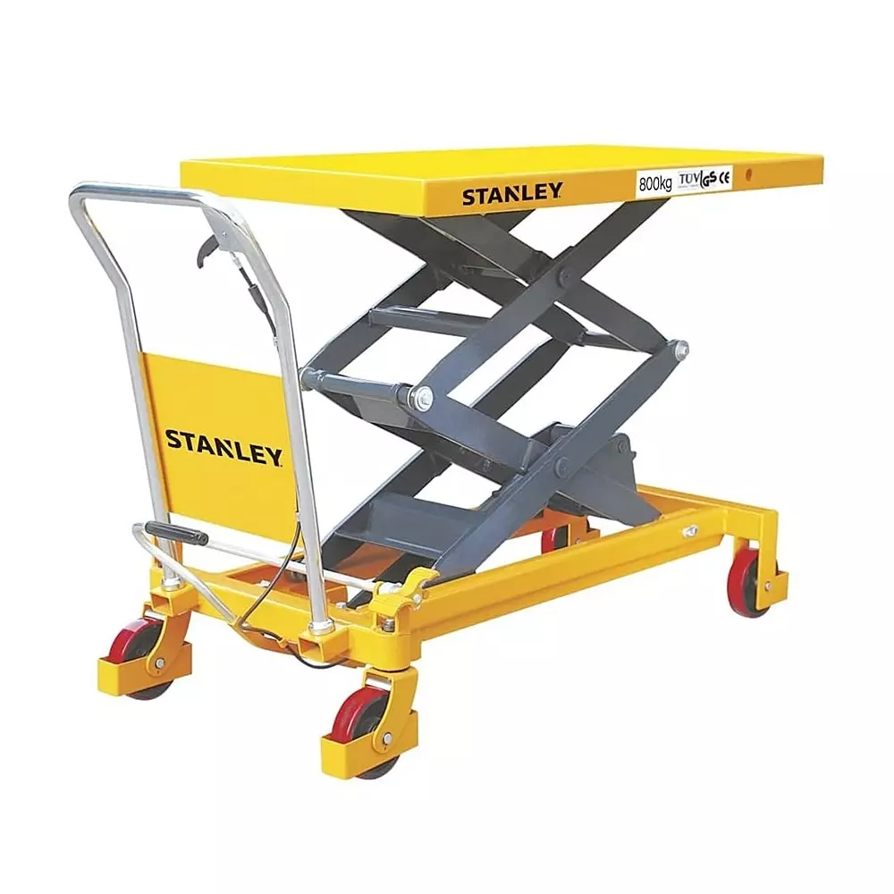 STANLEY 800 Kg Scissor Lift Table Trolley with Foot Pedal Quick Lift and 475-1500 mm Table Height, SXWTI-CTABL-XX800