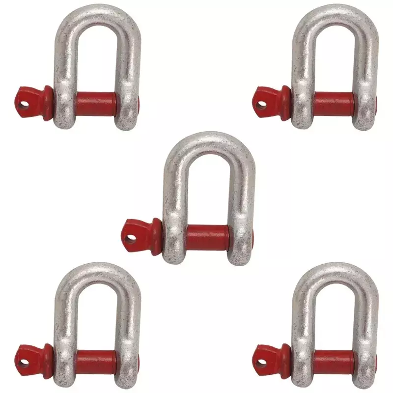 GENERIC Heavy Duty D Shackle Screw Pin Type Alloy Steel 3.25 Ton Load Capacity 19.8 mm (0.78 inch) Pin Diameter, TI-HD-21164 (Pack of 5)