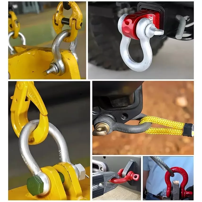 conclood-india-1-ton-bow-shackle-drop-forged-alloy-steel-body-red-silver-color-for-towing-pulling-car-trucks-suv-more-ci-bow-pack-of-2
