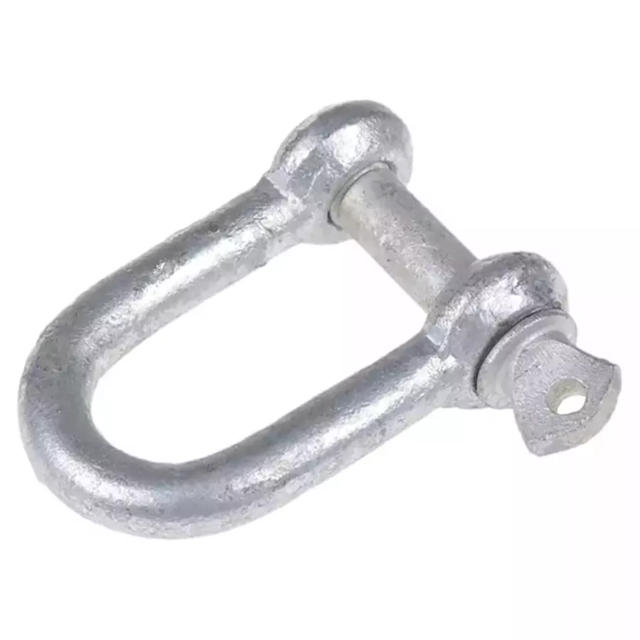 FERRETERRO Heavy Duty D-Shackle Carbon Steel Hardened 28.58 mm (1-1/8 inch) Diameter 9.5 Tons Working Load Limit, Silver