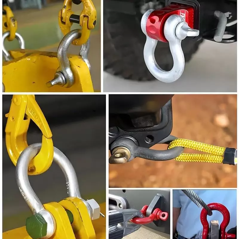 conclood-india-1-ton-d-shackle-drop-forged-alloy-steel-body-red-silver-color-for-towing-pulling-car-trucks-suv-more-ci-d-1t-pack-of-2