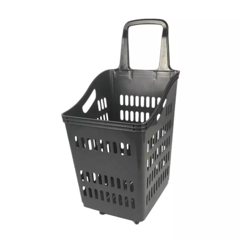BIGAPPLE Shopping Basket Trolley 60 L Capacity 84x38.5x46.5 cm Grey with Wheels, 60L SB