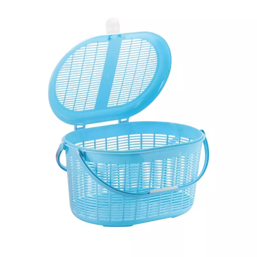 ARISTO Shopping Basket 19.5 L Capacity Plastic Material Sky Blue Color, VOYAGER