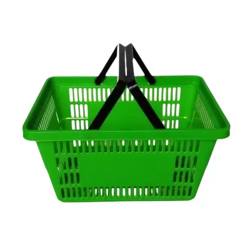 BIGAPPLE Shopping Hand Basket 28 L Capacity 480x325x265 cm Green, SB WOT 28