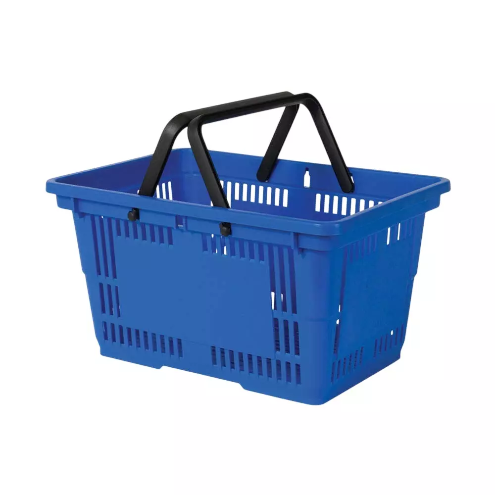 BIGAPPLE Shopping Hand Basket 28 L Capacity 480x325x265 cm Blue, SB WOT 28