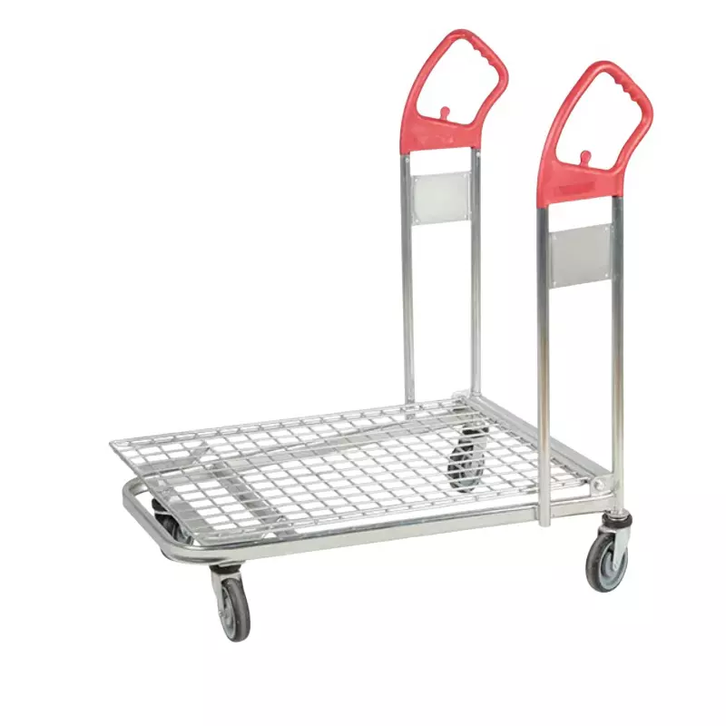BIGAPPLE Warehouse Cargo Cart Trolley 500 Kg Load Capacity 110x100x60 cm Size with 127 mm (5 inch) TPR Wheels