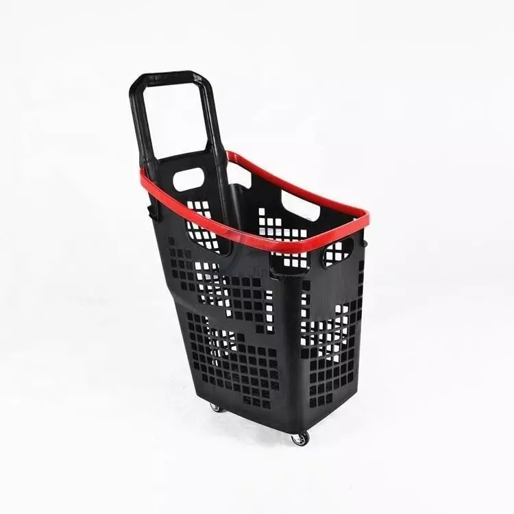 bigapple-shopping-basket-trolley-70-l-capacity-88x40x465-cm-black-red-with-wheels-70l-sb