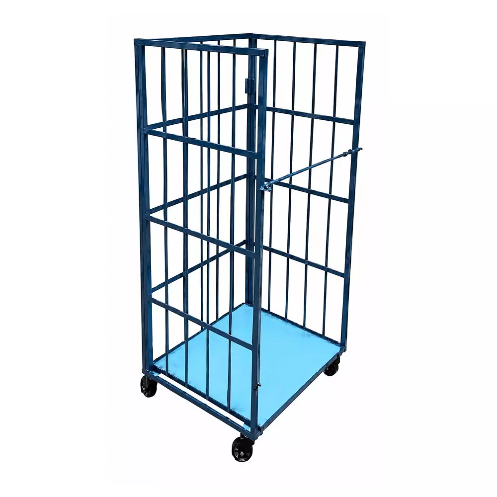 BIGAPPLE Roll Container Trolley 500 Kg Load Capacity 88x74x163 cm Size with 100 mm (4 inch) TPR Wheels