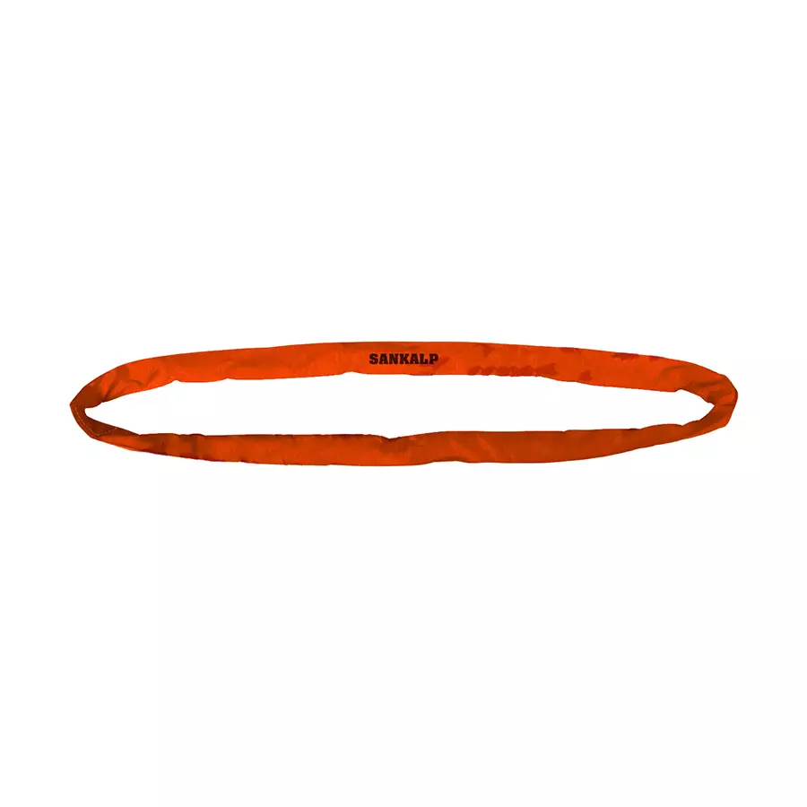 Sankalp Polyester Round Slings with 50 Ton Holding Capacity - Orange Color (Length 2 m to 7 m)