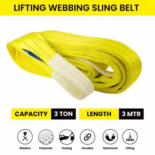 mahakal-webbing-sling-lifting-belt-yellow-polyester-3-m-length-3-ton-3000-kg-lifting-capacity-for-construction-area-warehouse-use