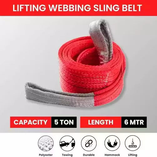 mahakal-webbing-sling-lifting-belt-red-polyester-6-m-length-5-ton-5000-kg-lifting-capacity-for-construction-area-warehouse-use