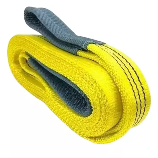 Mahakal Webbing Sling Lifting Belt Yellow Polyester 2 m Length 3 Ton (3000 Kg) Lifting Capacity for Construction Area & Warehouse Use