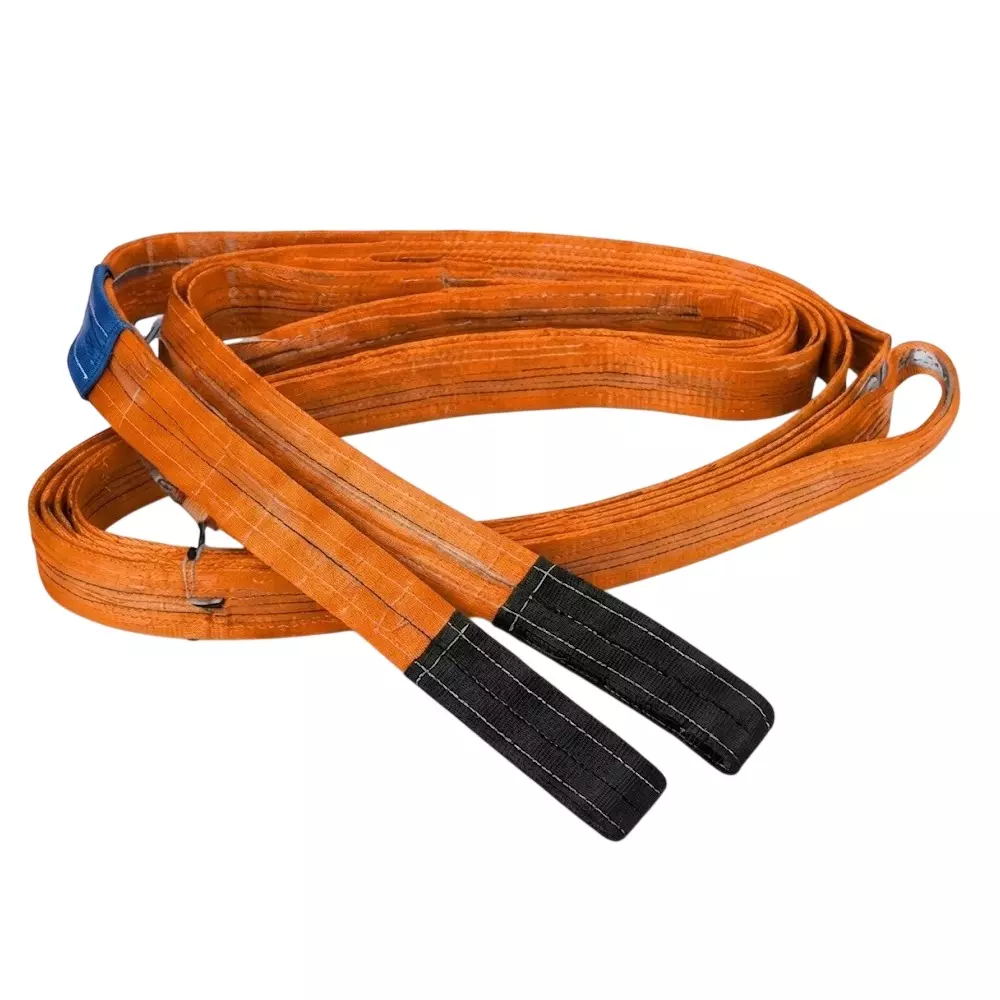Polystud Lifting Webbing Sling Belt 300 mm Width Orange 2 m Length 12 Ton (12000 Kg) Capacity