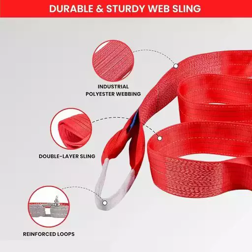 mahakal-webbing-sling-lifting-belt-red-polyester-4-m-length-5-ton-5000-kg-lifting-capacity-for-construction-area-warehouse-use