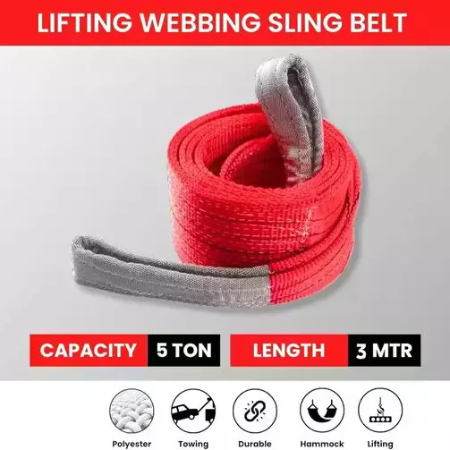 mahakal-webbing-sling-lifting-belt-red-polyester-3-m-length-5-ton-5000-kg-lifting-capacity-for-construction-area-warehouse-use
