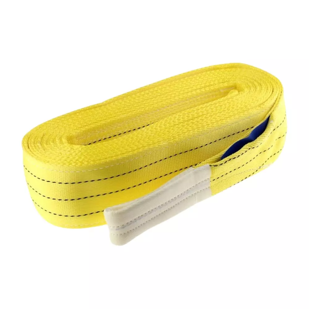 GENERIC Webbing Sling Lifting Belt Polyester Yellow 75 mm Width 1 m Length and 3 Ton Capacity