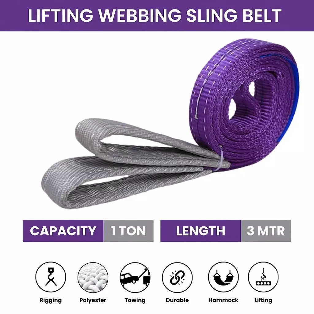conclood-india-polyester-webbing-sling-1-ton-load-capacity-20-mm-width-and-3-m-length-for-lifting-heavy-weights-pack-of-5