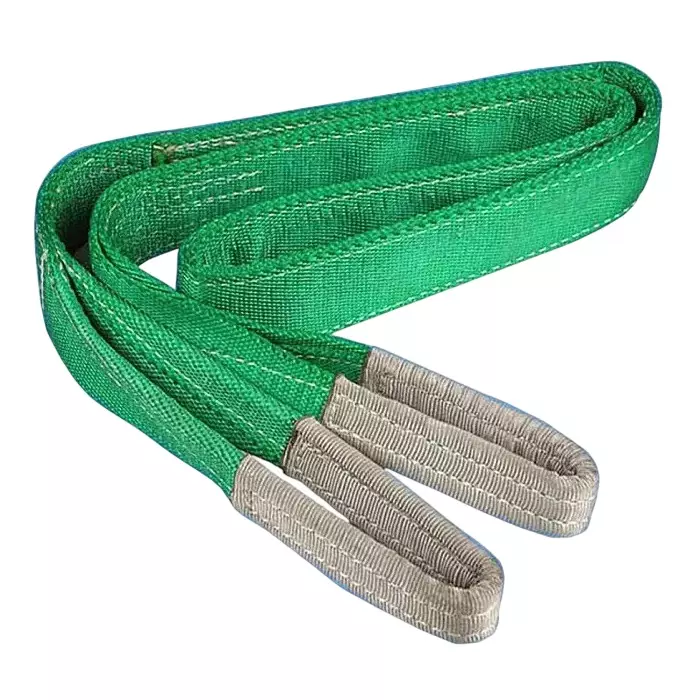 BWI Double Ply Webbing Sling Green Polyester 2 m Length and 2 Ton Capacity