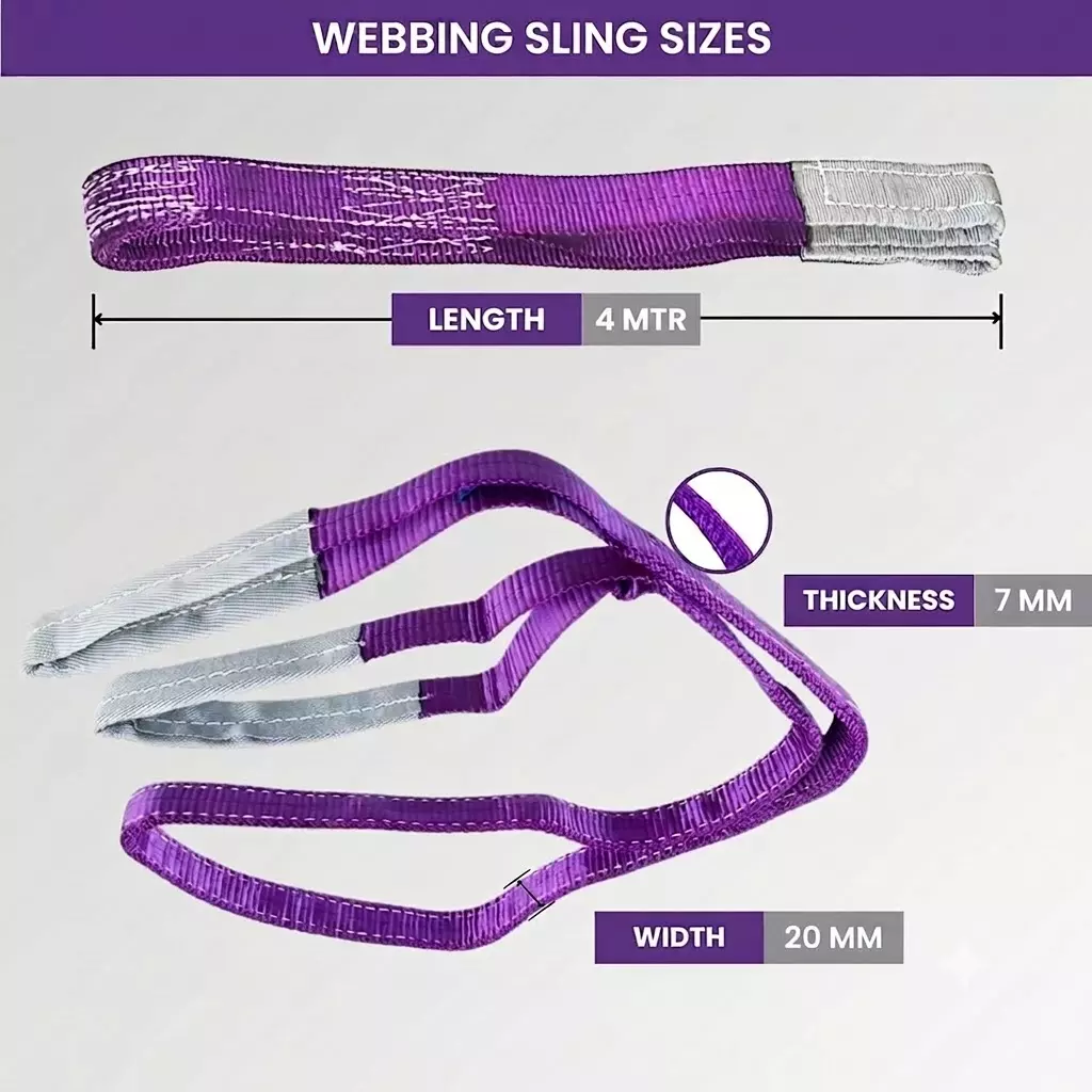 conclood-india-polyester-webbing-sling-1-ton-load-capacity-20-mm-width-and-4-m-length-for-lifting-heavy-weights