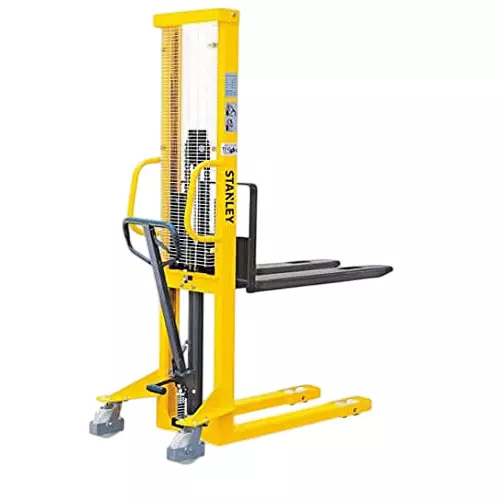 STANLEY 1 Ton Manual Stacker with Square Cushioned Handle and 160 cm Lifting Height, SXWTI-CSTACK10